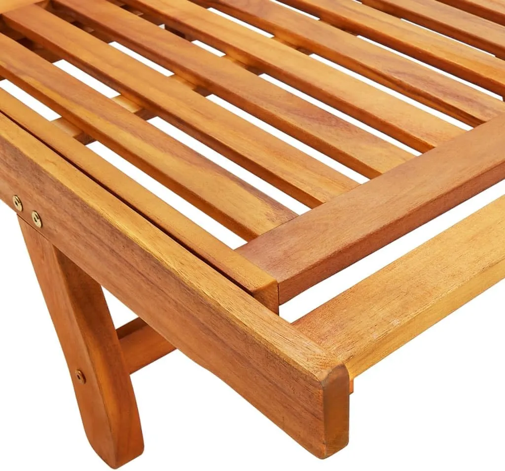 Sun Loungers 2 pcs with Cushions Solid Acacia Woodoutdoor Lounge Chairs Patio Chairs Recliner Chair Camping chairsSuitable for Gardens, courtyards