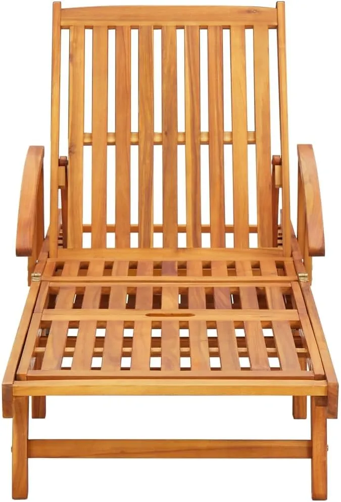 Sun Loungers 2 pcs with Cushions Solid Acacia Woodoutdoor Lounge Chairs Patio Chairs Recliner Chair Camping chairsSuitable for Gardens, courtyards