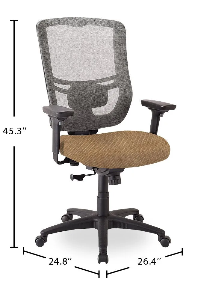 Tempur-Pedic Dante 26.4" Office Chair - Beige with Mesh Back | Chaise de bureau Dante de Tempur-Pedic de 26,4 po - beige avec dossier à mailles