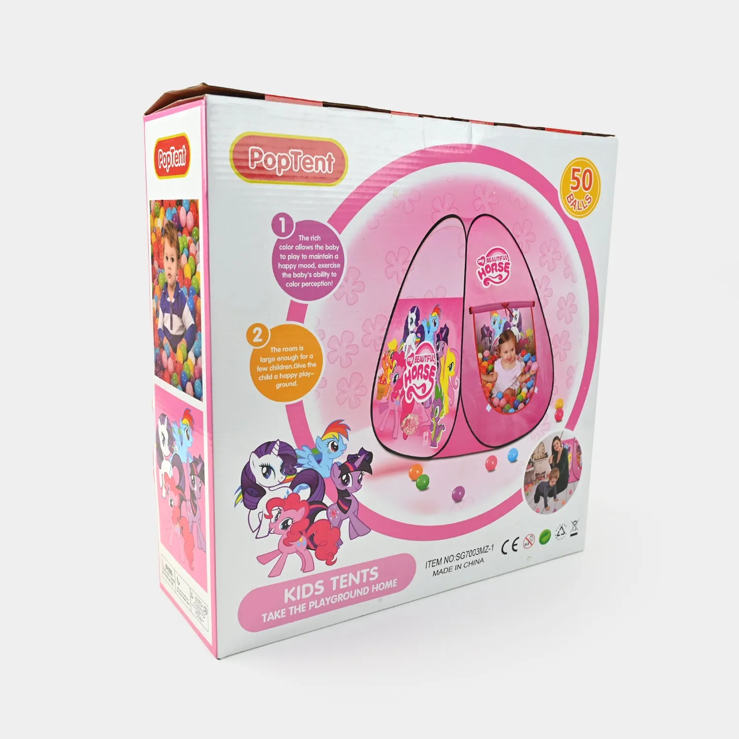 Tent House With 50 Balls For Kids