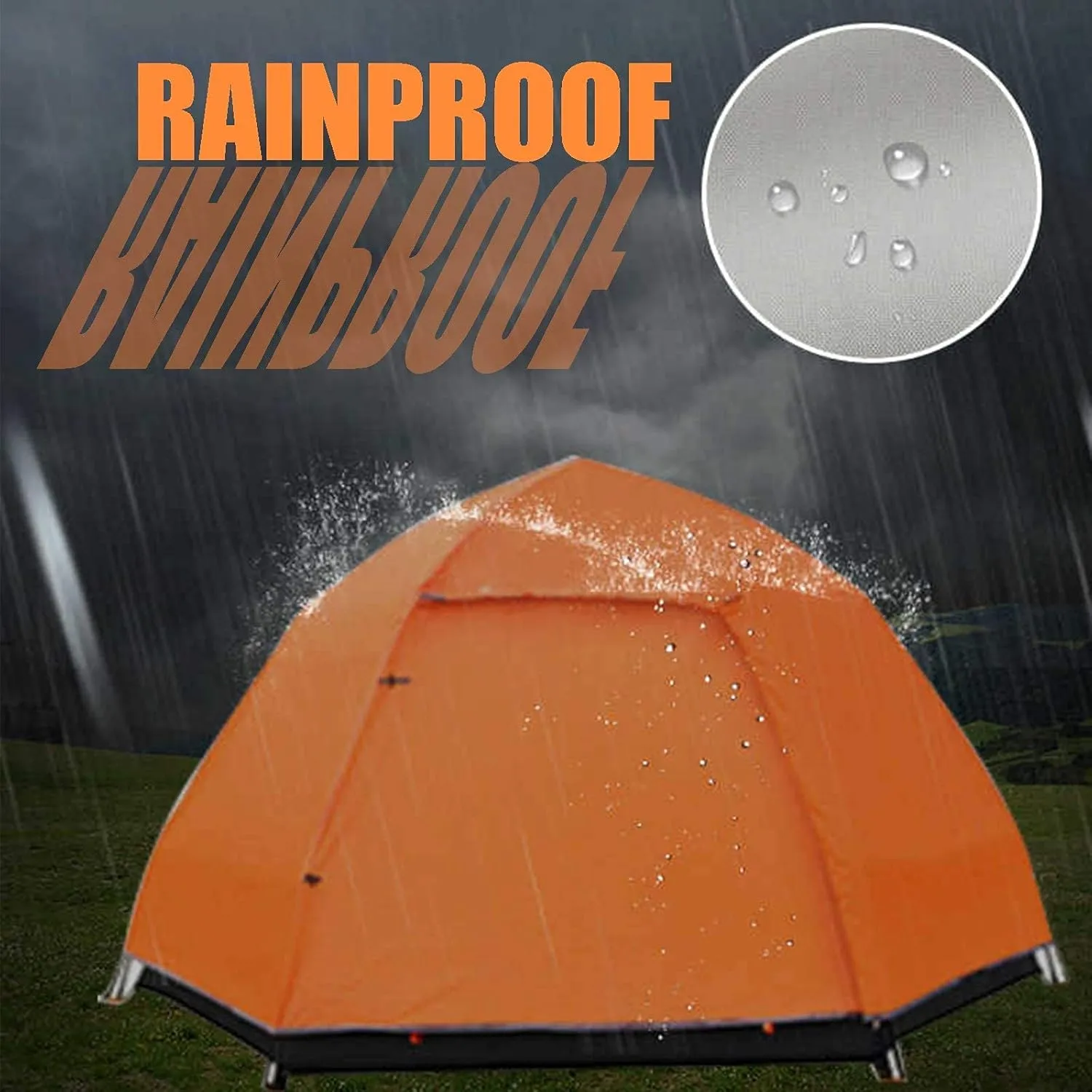 Tent Outdoor Rain Shelter, Pop Up Tent for 3 to 4 Person Automatic Opening Tent Hexagonal, Protected Family Camping Tents, for Camping Backpacking Hiking Beach Outdoor
