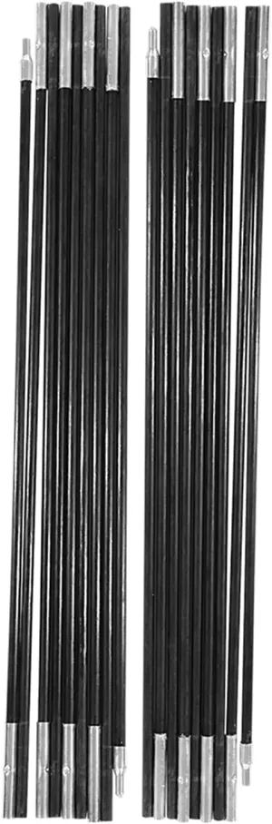 Tent Tarp Poles 4.9M, Universal 9 Sections Fiberglass Camping Tent Pole Bars Camping Awning Poles, Tent Pole Support Frames Kit Outdoor Support Rods Awning Frames Kit