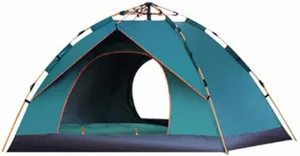 Tents for Camping Camping Automatic Tents Family Outdoor Tourist Tent 4 Seasons Waterproof 1-4 People Travel Tent Sun Beach Protection (Color : Green 4 Person)