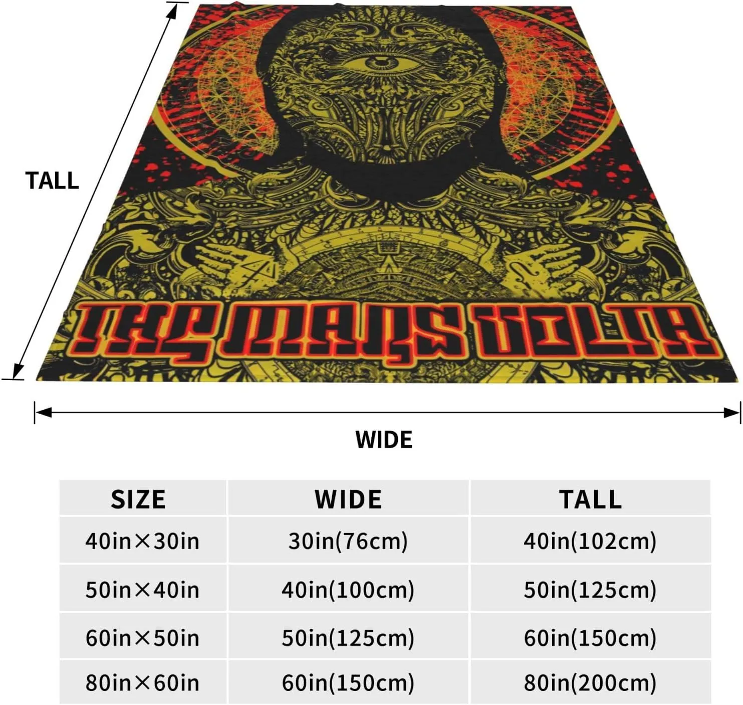The Mars Volta Blanket Flannel Fleece Printed Throw Blankets Ultra Soft Micro Warm Blanket for All Season Bedding Chair Sofa Couch Bed 50"x40"