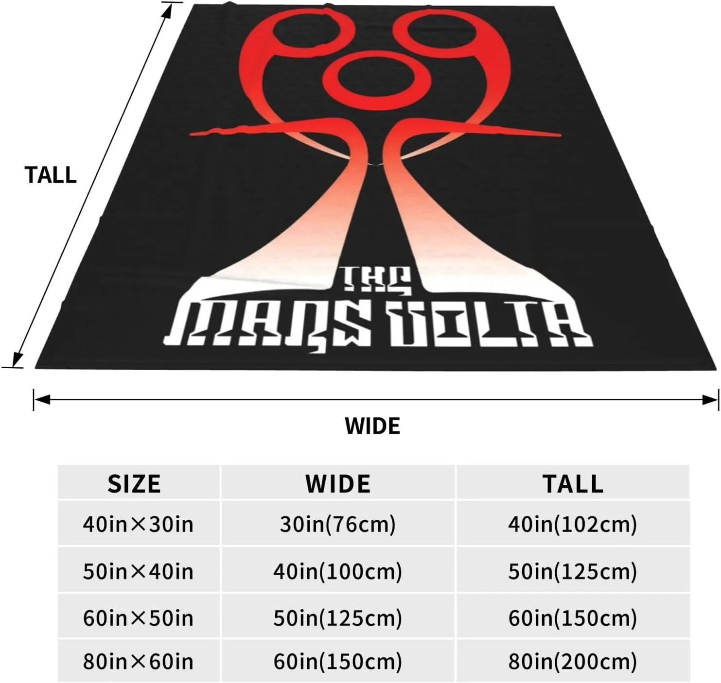 The Mars Volta Blanket Flannel Fleece Printed Throw Blankets Ultra Soft Micro Warm Blanket for All Season Bedding Chair Sofa Couch Bed 50"x40"