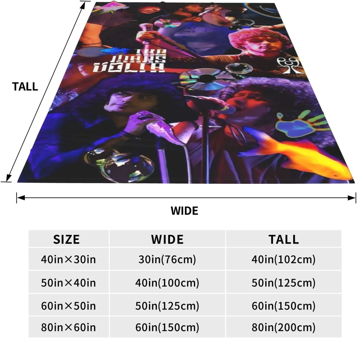 The Mars Volta Blanket Flannel Fleece Printed Throw Blankets Ultra Soft Micro Warm Blanket for All Season Bedding Chair Sofa Couch Bed 50"x40"