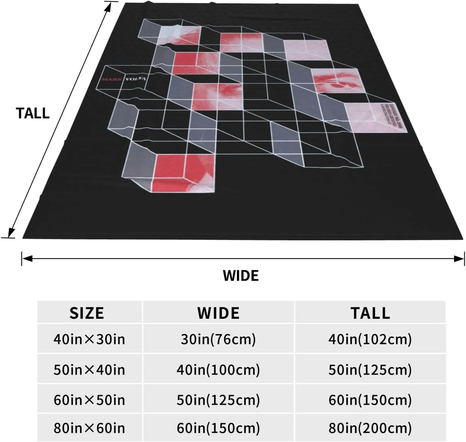 The Mars Volta Blanket Flannel Fleece Printed Throw Blankets Ultra Soft Micro Warm Blanket for All Season Bedding Chair Sofa Couch Bed 50"x40"