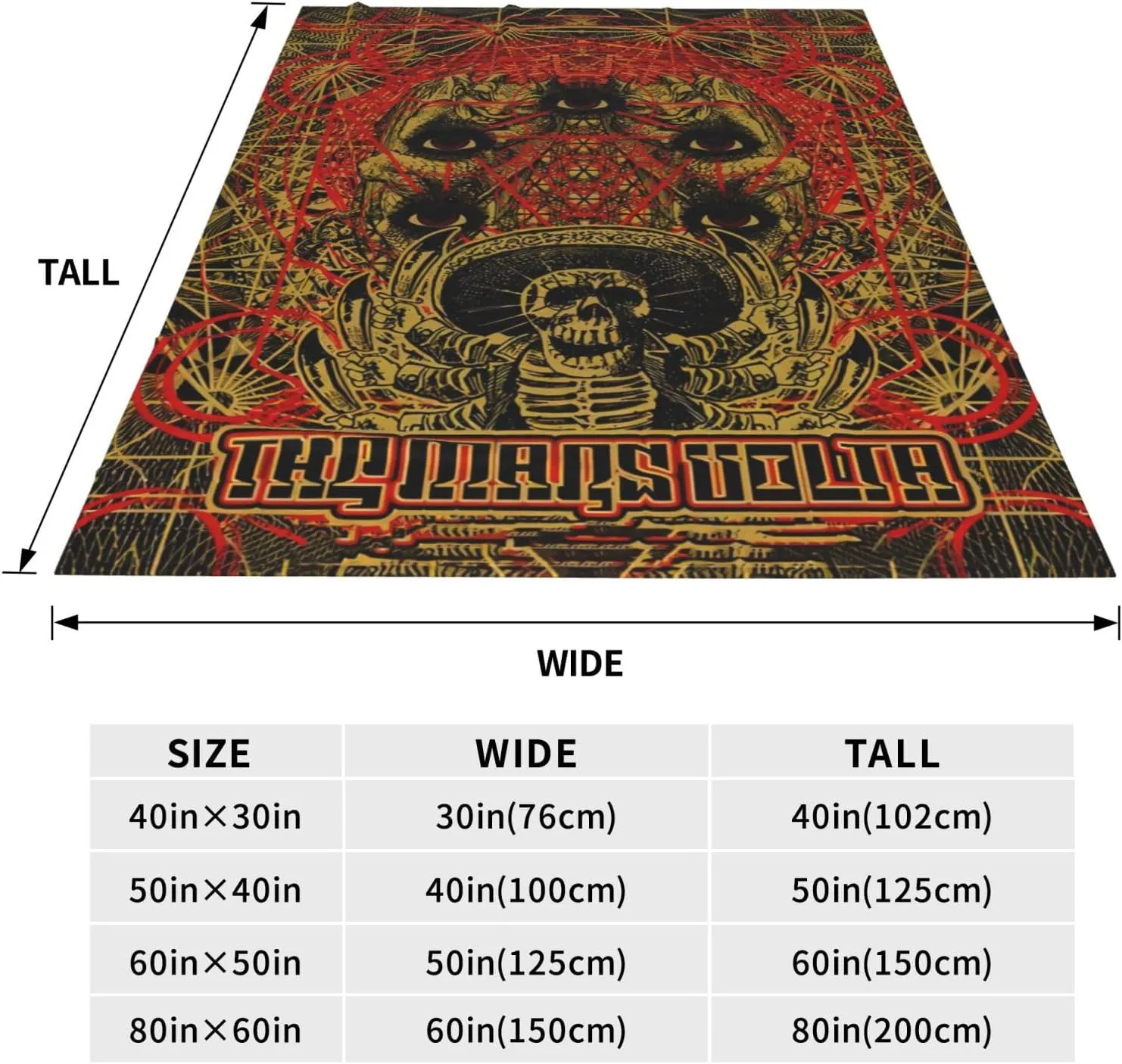 The Mars Volta Blanket Flannel Fleece Printed Throw Blankets Ultra Soft Micro Warm Blanket for All Season Bedding Chair Sofa Couch Bed 50"x40"