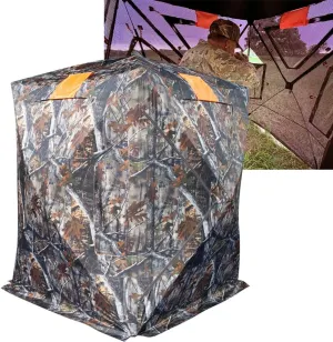 THUNDERBAY Two-Tall Extra Tall Hunting Blind with Carrying Bag, 2-3 Person Pop Up Ground Blinds 270 Degree, Portable Hunting Tent for Deer & Turkey Hunting