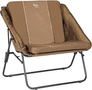 Timber Ridge Oversized Folding Chair – Mesh Back with Removable Padded Seat for All-Season Comfort, Camping, Tailgating & More