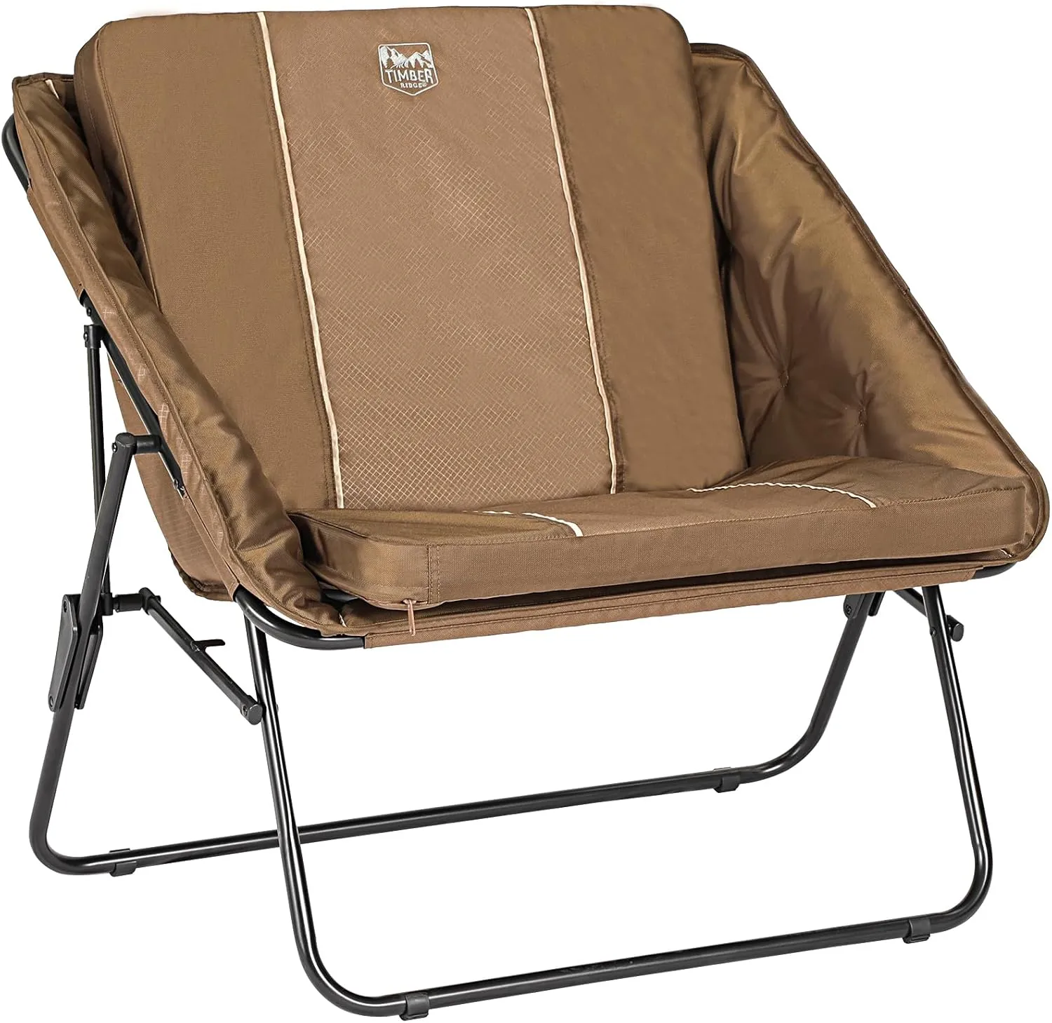 Timber Ridge Oversized Folding Chair – Mesh Back with Removable Padded Seat for All-Season Comfort, Camping, Tailgating & More