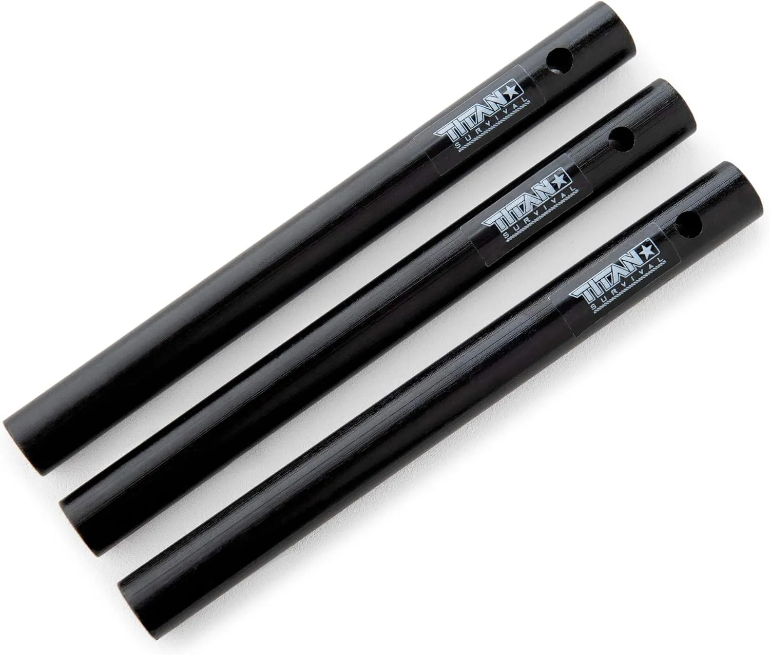 TITAN Survival Ferro Rod Fire Starter 0.5" x 5.5" 3-Pack - Large & Durable Ferrocerium Rods for Emergency Survival - Good for 12,000  Uses -Waterproof & Weatherproof - Pre Drilled 5mm Hole Fero Rods