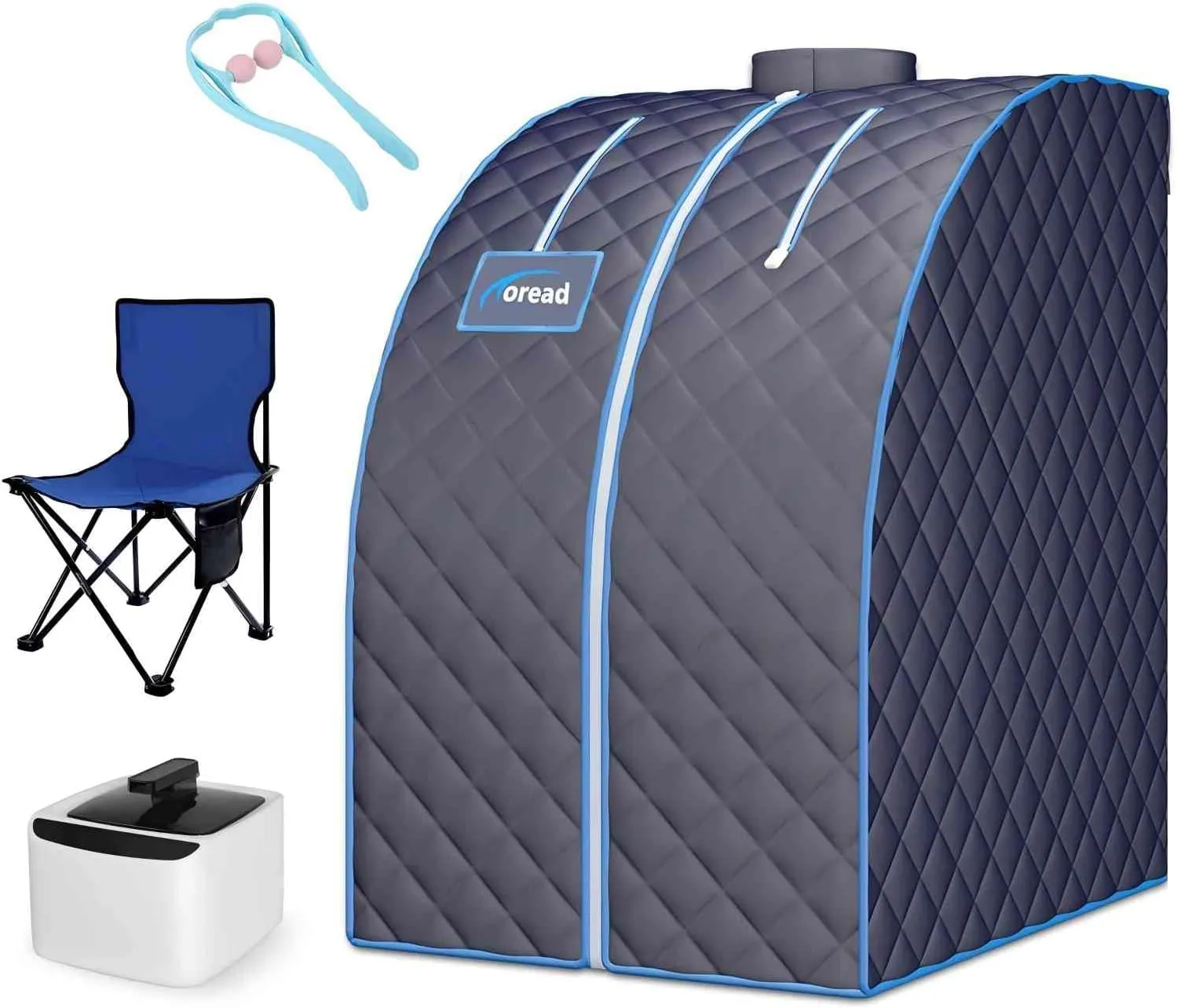 TOREAD Single Personal Steam Sauna Spa Portable Folding Steam Sauna with 1000W&2.6L steam Generator, Person Sauna Tent for Relaxation, Fast Heating in 6 Min, with Remote Control, Black