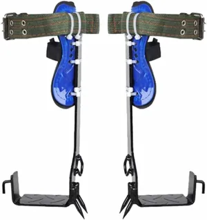 Tree Climbing Gear, 304 Stainless Steel Tree Climbing Tool, Pole Climbing Spikes Adjustable Climbing Tree Shoes Non-Slip Pedal for Hunting Observation, Picking Fruit, Jungle Survival