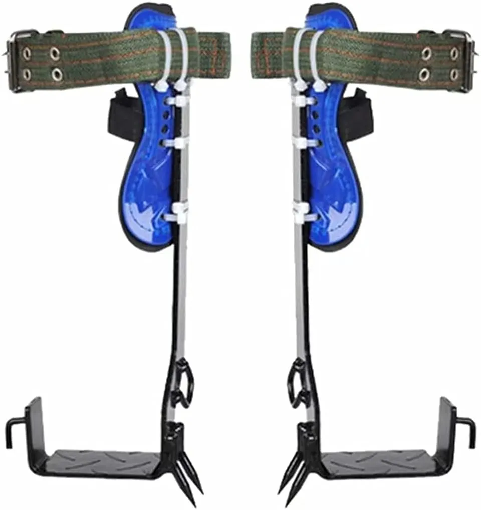 Tree Climbing Gear, 304 Stainless Steel Tree Climbing Tool, Pole Climbing Spikes Adjustable Climbing Tree Shoes Non-Slip Pedal for Hunting Observation, Picking Fruit, Jungle Survival