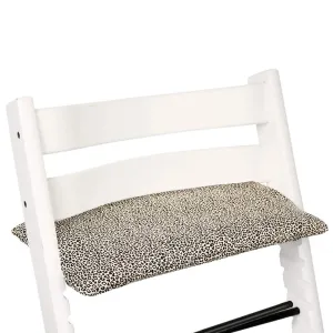 UKJE Cushion Compatible with Stokke Tripp Trapp - Cushion for High Chair, Baby Seat Padding, High Chair Accessories, Sitting Cover, Coated Fabric, Stylish Patterns (1 Piece, Sand Leopard)