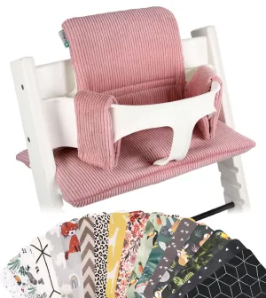 UKJE Cushion Compatible with Stokke Tripp Trapp (Old and New Model) 2 Pieces, Baby High Chair Cushion Oeko-Tex Cotton, Easy to Clean