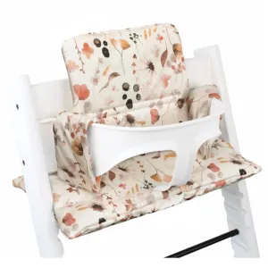 UKJE Cushion Compatible with Stokke Tripp Trapp - Soft Seat Cushion for Infants, Babies & Toddlers, High Chair Accessories, Cotton Fabric Insert, Easy to Install, Handmade in Europe (Wilde Flowers)