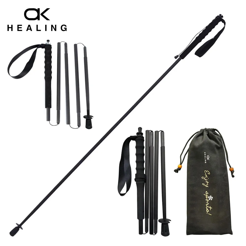 Ultra Light Carbon Fiber Trekking Poles: Folding Hiking Sticks for Collapsible and Nordic Walking
