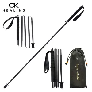 Ultra Light Carbon Fiber Trekking Poles: Folding Hiking Sticks for Collapsible and Nordic Walking