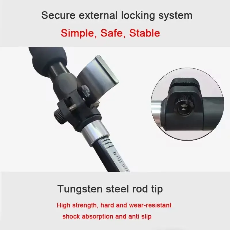 Ultra-light Telescopic Folding Trekking Pole: Carbon Fiber Walking Stick for Mountaineering