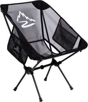 Ultra Lightweight Folding Camping Chair with Carry Bag - Portable, Compact, and Sturdy for Outdoor Adventures, Beach, Fishing, Hiking, Picnic, Travel(Black)