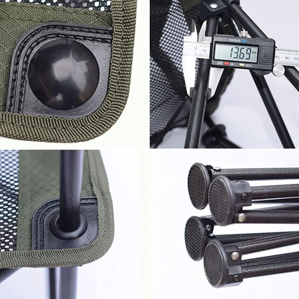 Ultralight Backpack Chair, Folding Camping Chair, Compact Folding Chair, Camping, Hiking, Traveling, Fishing (Color : Green, Size : 68.5 * 42 * 42CM)