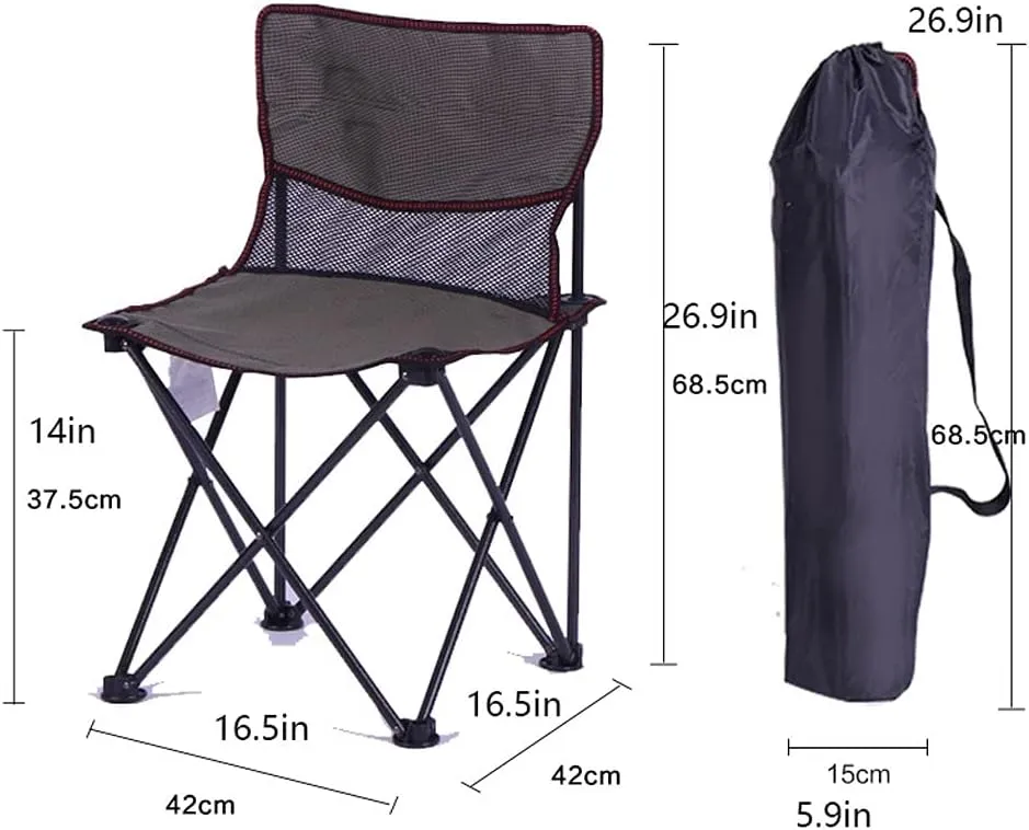 Ultralight Backpack Chair, Folding Camping Chair, Compact Folding Chair, Camping, Hiking, Traveling, Fishing (Color : Green, Size : 68.5 * 42 * 42CM)