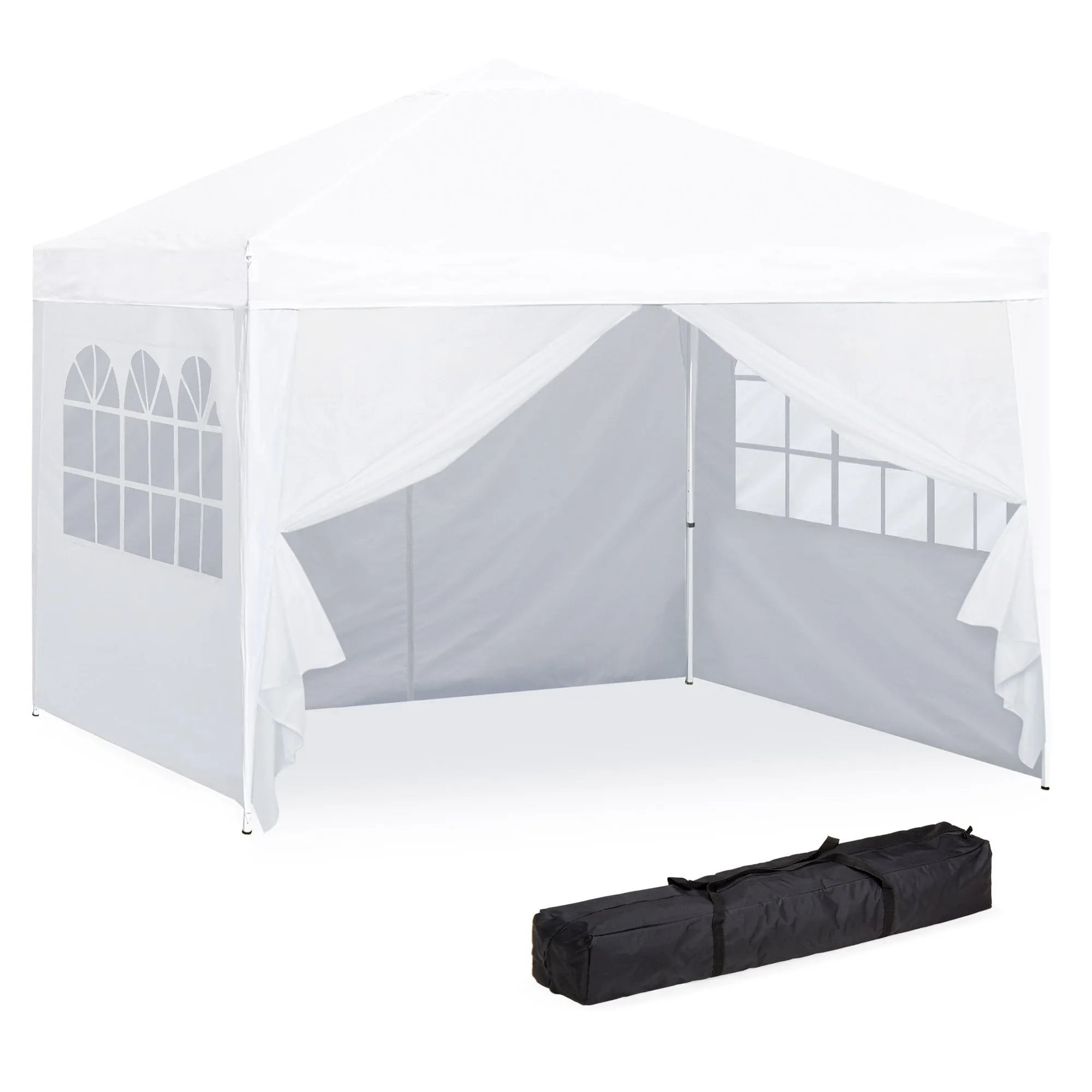 Up Doorway w/ Real-time Zip-Up Canopy Window Pop Tent 10x10ft Detachable Expert assistance Walls,
