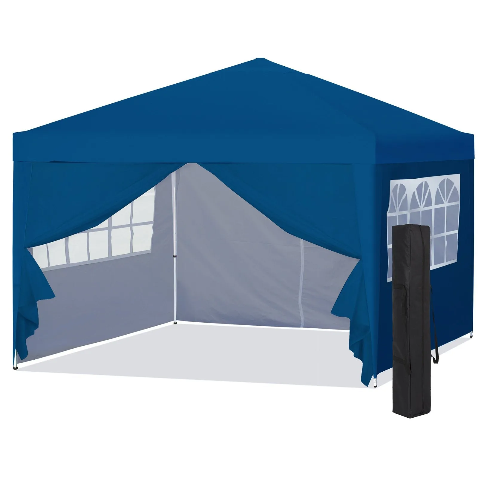Up Doorway w/ Real-time Zip-Up Canopy Window Pop Tent 10x10ft Detachable Expert assistance Walls,