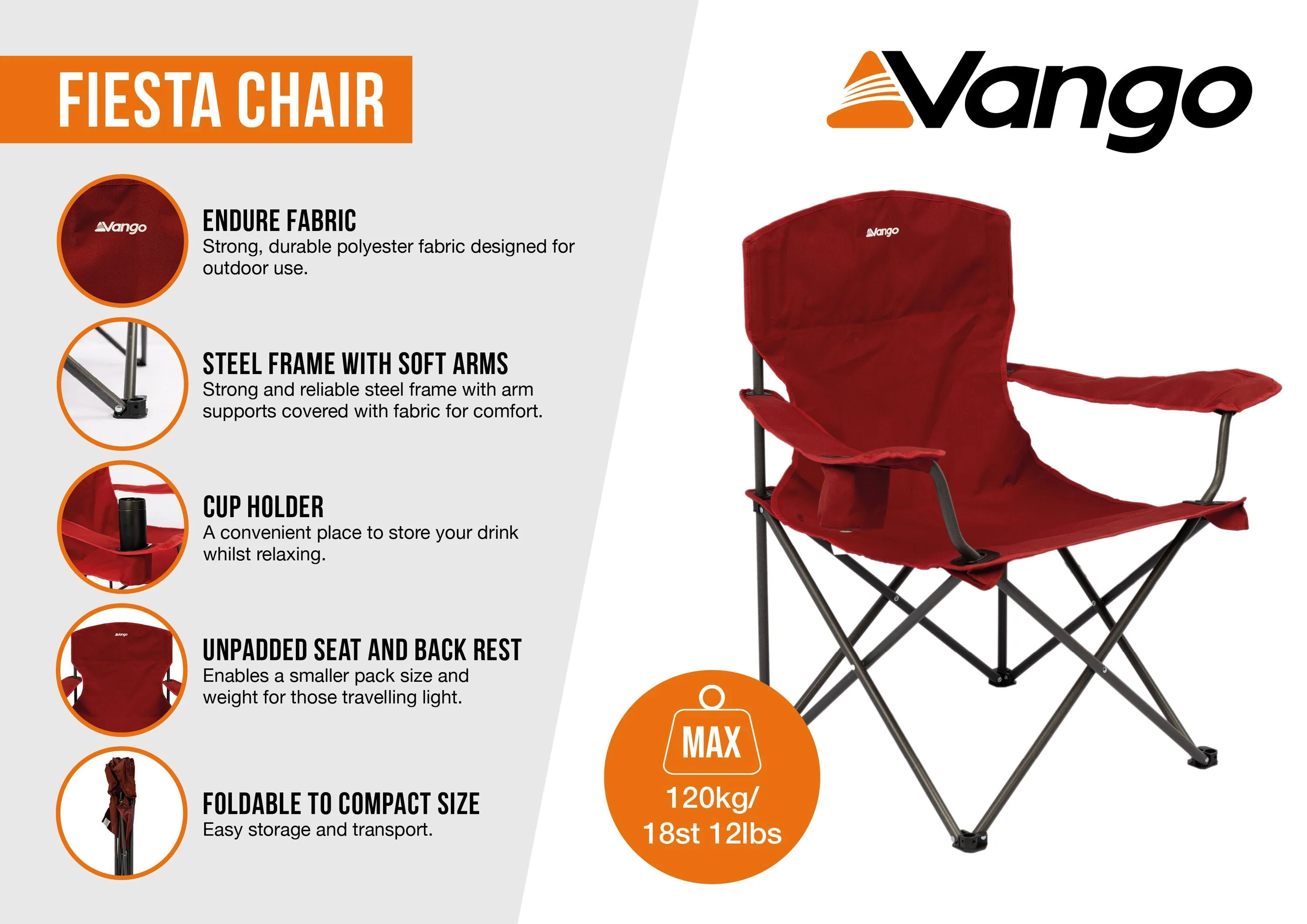 Vango Fiesta Chair - Dark Autumn