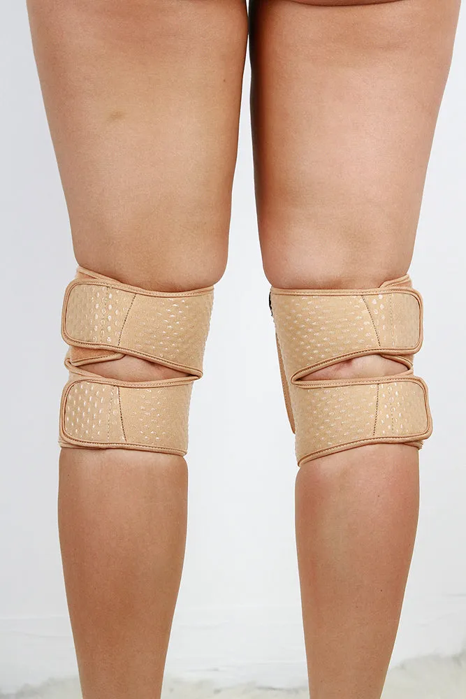 VELCRO Grip Knee Pads Gel Dot – BEIGE/NUDE – For Pole, Dance & Floorwork
