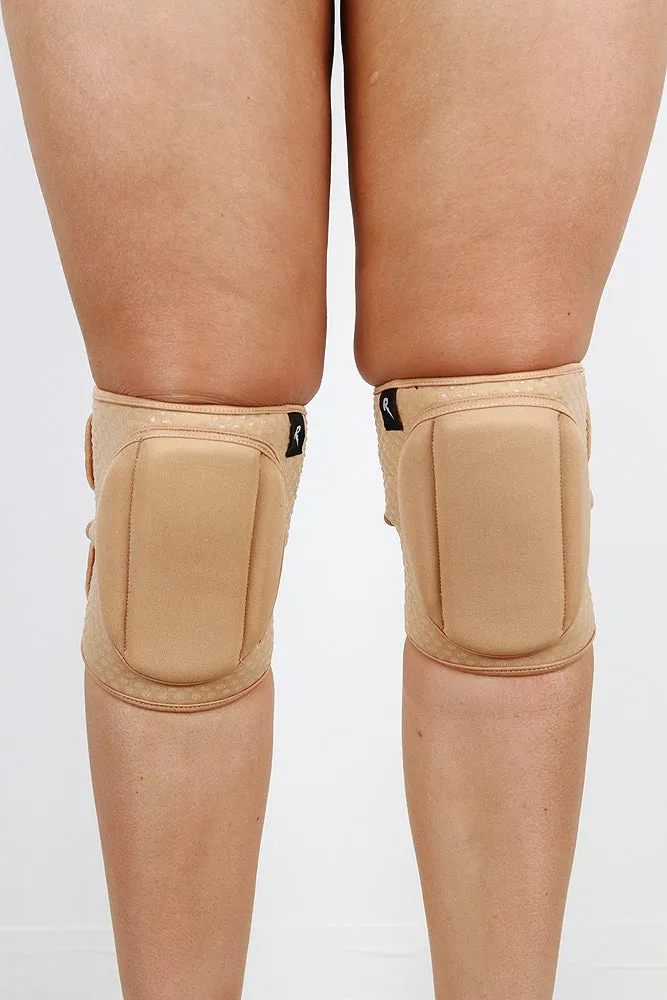 VELCRO Grip Knee Pads Gel Dot – BEIGE/NUDE – For Pole, Dance & Floorwork