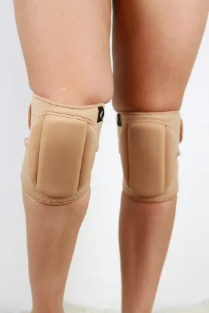 VELCRO Grip Knee Pads Gel Dot – BEIGE/NUDE – For Pole, Dance & Floorwork