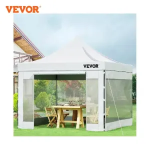 VEVOR 10x10 Pop Up Canopy Tent Outdoor Ten with Removable Sidewalls and Wheeled Bag Instant Portable Shelter for Parties Camping
