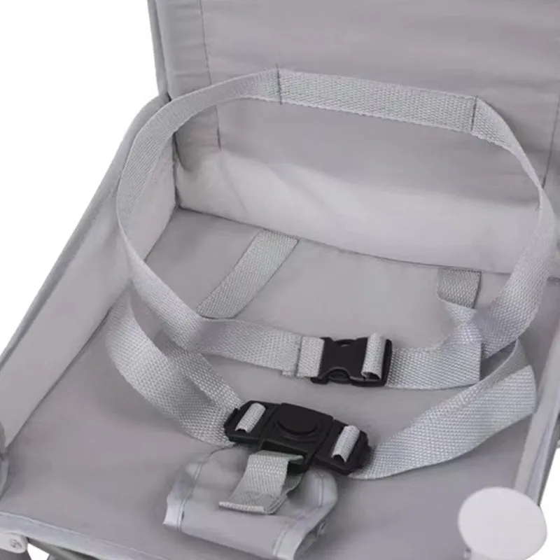 Vibe Geeks Foldable Camping and Dining Chair Outdoor Booster Seat for Toddlers - Grey