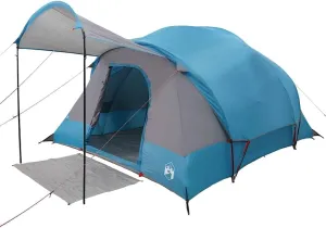 vidaXL 8-Person Family Tent - Tunnel Design, Lightweight, Blue, Waterproof - Camping Adventure Essentials