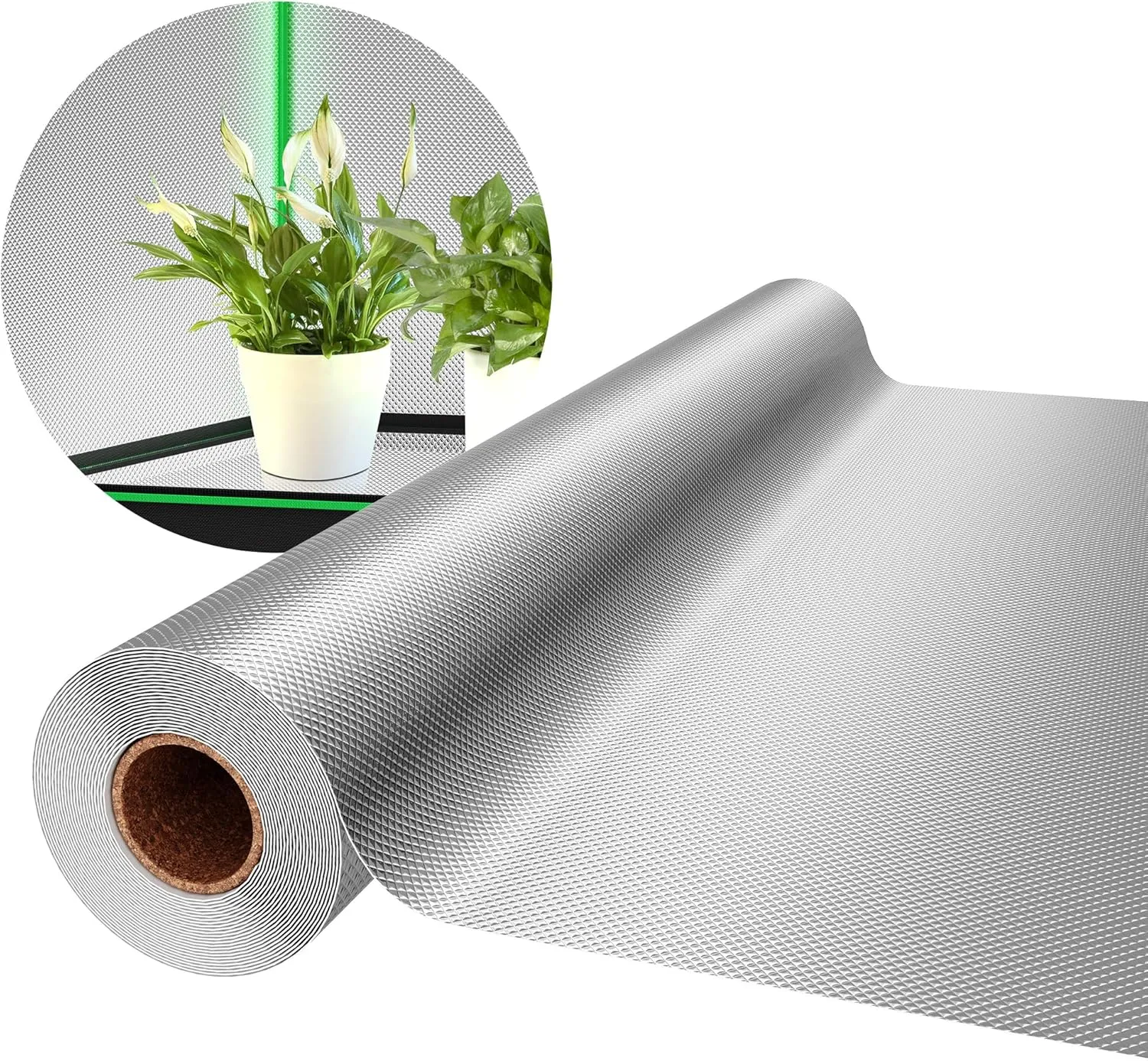 VIVOSUN 6 Mil Mylar Film Roll, 4 ft. x 100 ft. Diamond Film Foil Roll, Heavy-Duty Reflective Film for Grow Tent, Warm House, and Grow Room (100 ft.)