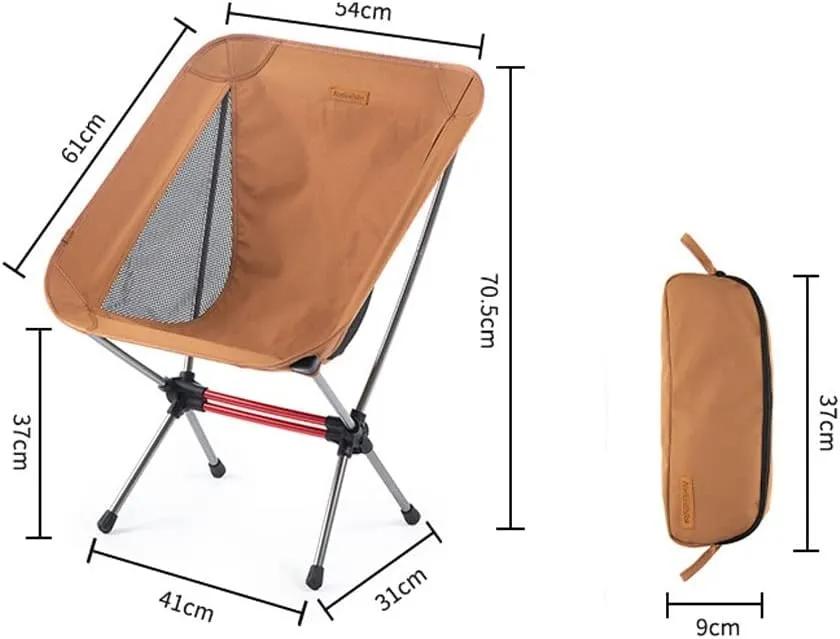 Widened Outdoor Folding Chair Portable Leisure Sketching Beach Camping Fishing Moon Chair (Rosso 70.55437cm)