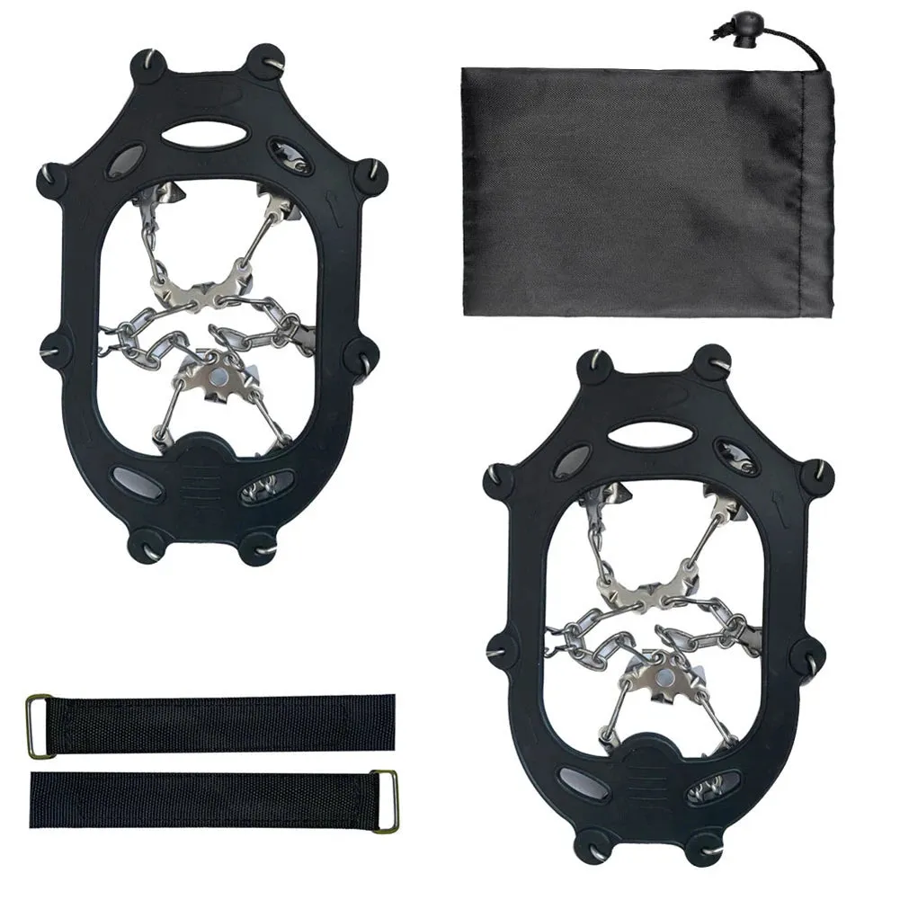 Winter 10 Teeth Crampon Ice Claws Mountaineering Snow Antiskid Crampon Shoe Cover Ice Grasping Skiing Claw Hiking Climbing