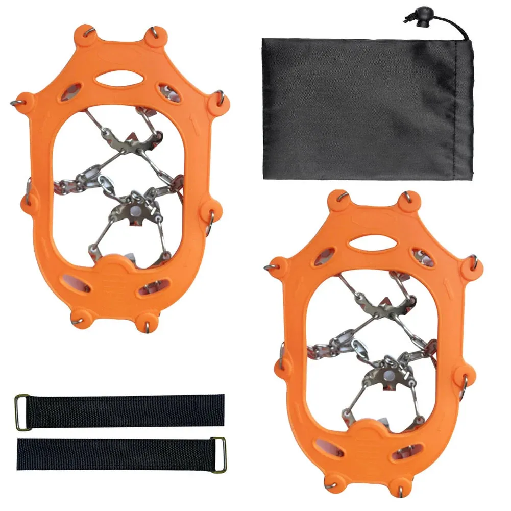 Winter 10 Teeth Crampon Ice Claws Mountaineering Snow Antiskid Crampon Shoe Cover Ice Grasping Skiing Claw Hiking Climbing