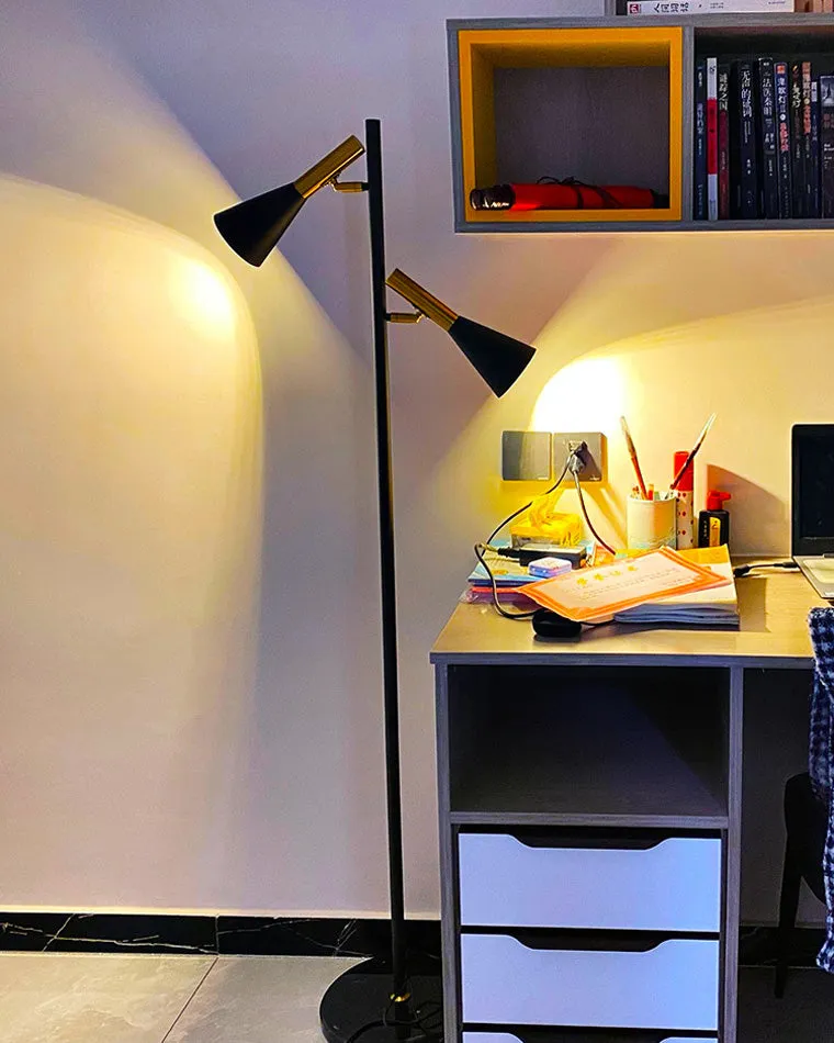 WOMO 2-bulb Adjustable Pole Floor Lamp-WM7067