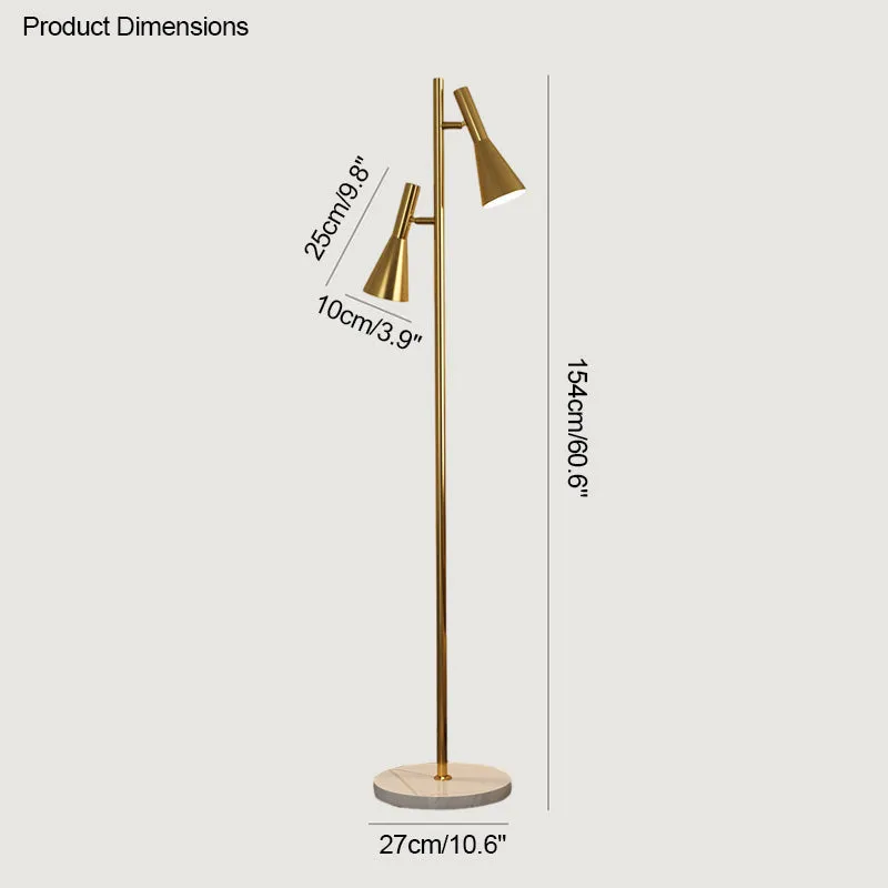 WOMO 2-bulb Adjustable Pole Floor Lamp-WM7067