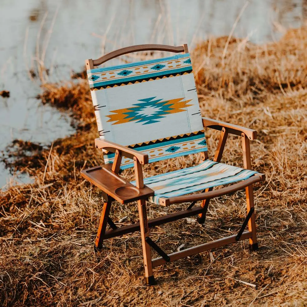 Wood Camping Chair - Aztec