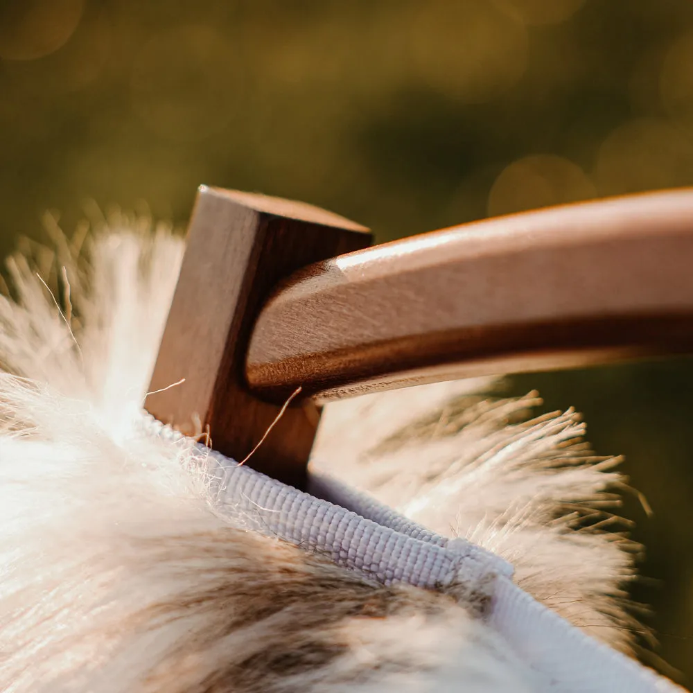 Wood Camping Chair - Impala Faux Fur