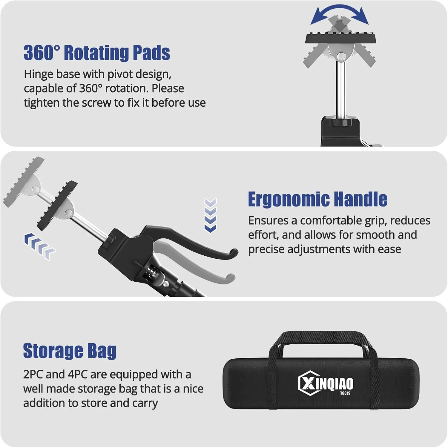 XINQIAO Cabinet Jacks for Installing Cabinets, Heavy Duty Third Hand Tools Adjustable Support Pole from 49.2 in to 114.2 in, 1 PC