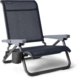 YETI Hondo Reclining Beach Chair, Breathable, UV-Resistant, and Supports up to 350 lbs, Navy
