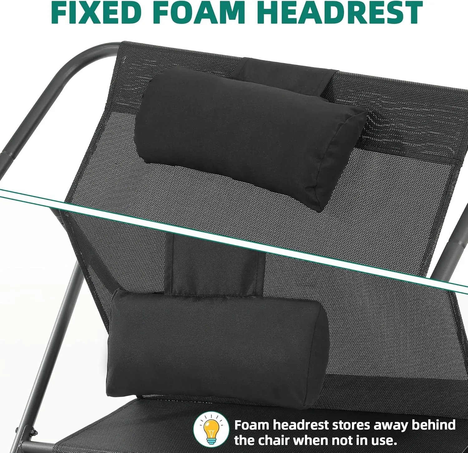 YITAHOME Patio Oversized Rocking Chair, Versatile Indoor/Outdoor Textilene Lounge with Metal Handrail and Footrest, Perfect for Living Room, Porch, or Backyard