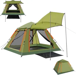 YUSING Instant Tents for Camping Pop Up Tent, Family Camping Tent for 4 Person, Pop Up Tent with Vestibule and Mesh Windows, UPF 50 