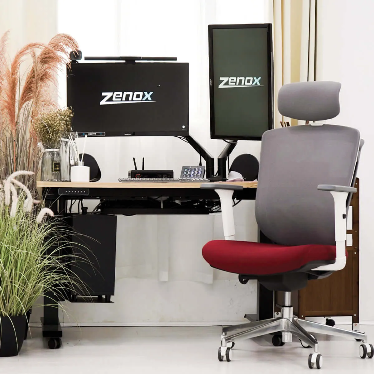 Zenox Ergonomic - Zagen Office Chair (Mesh & Foam/Sky Blue)